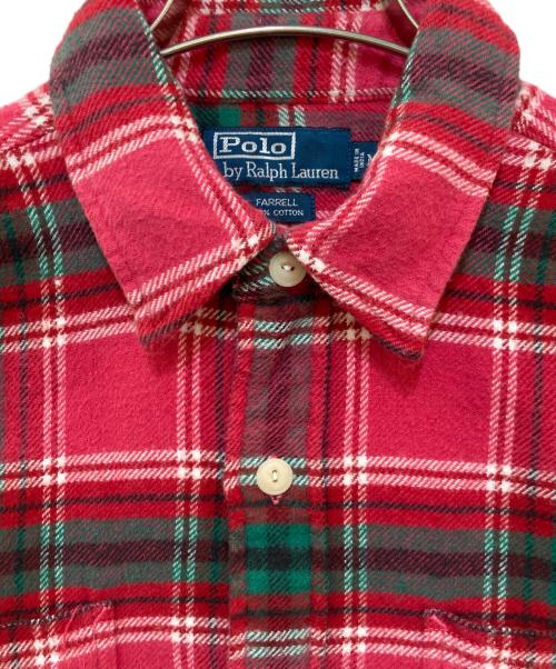 POLO RALPH LAUREN（ポロ・ラルフローレン）POLO RALPH LAUREN (ポロ・ラルフローレン) チェックネルシャツ レッド サイズ:Mの古着・服飾アイテム