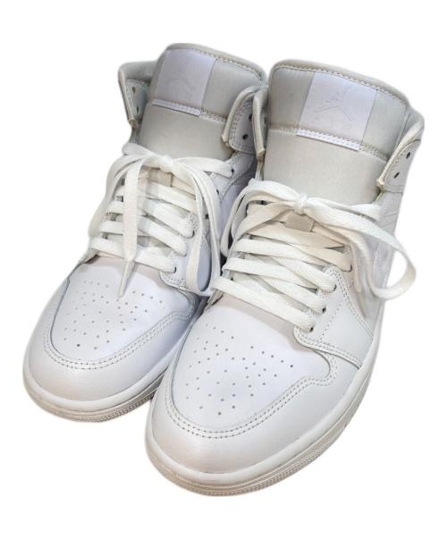 NIKE（ナイキ）NIKE (ナイキ) エア ジョーダン 1 MID ホワイト サイズ:25㎝の古着・服飾アイテム