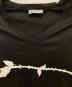 DIOR HOMME (ディオール オム) VネックプリントTシャツ ブラック サイズ:S：5000円