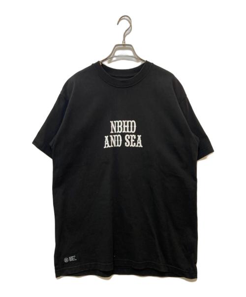 NEIGHBORHOOD（ネイバーフッド）NEIGHBORHOOD (ネイバーフッド) WIND AND SEA (ウィンダンシー) ロゴプリントTシャツ 221FWRSN-STM02S ブラック サイズ:Lの古着・服飾アイテム