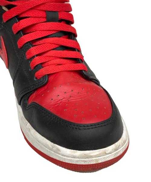 NIKE（ナイキ）NIKE (ナイキ) Air Jordan 1 Mid Bred Toe　DQ8426-060 レッド×ブラック サイズ:27の古着・服飾アイテム