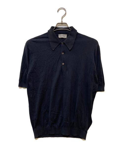 JOHN SMEDLEY（ジョンスメドレー）JOHN SMEDLEY (ジョンスメドレー) シーアイランドコットンニットポロシャツ ネイビー サイズ:Sの古着・服飾アイテム