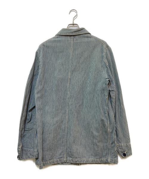 R BY 45rpm（アールバイフォーティファイブアールピーエム）R BY 45rpm (アールバイフォーティファイブアールピーエム) ヒッコリーストライプカバーオール インディゴ サイズ:３の古着・服飾アイテム