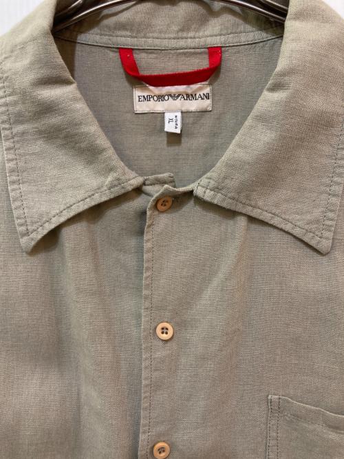 EMPORIO ARMANI（エンポリオ アルマーニ）EMPORIO ARMANI (エンポリオアルマーニ) リネンコットンS/Sシャツ ベージュ サイズ:XLの古着・服飾アイテム