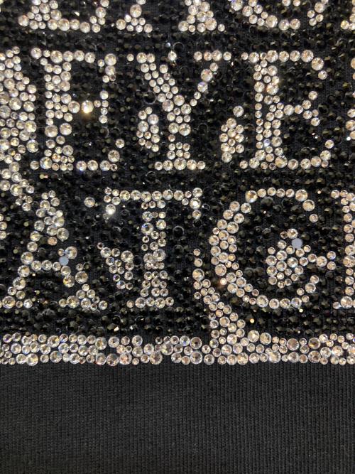 BlackEyePatch（ブラックアイパッチ）BlackEyePatch (ブラックアイパッチ) OG LABEL RHINESTONE TEE ブラック サイズ:Lの古着・服飾アイテム