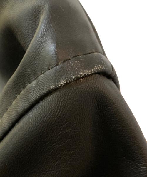 BURBERRY BLACK LABEL（バーバリーブラックレーベル）BURBERRY BLACK LABEL (バーバリーブラックレーベル) ラムレザーシングルライダースジャケット　BMP01-116-09 ブラック サイズ:Mの古着・服飾アイテム