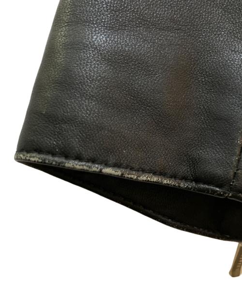 BURBERRY BLACK LABEL（バーバリーブラックレーベル）BURBERRY BLACK LABEL (バーバリーブラックレーベル) ラムレザーシングルライダースジャケット　BMP01-116-09 ブラック サイズ:Mの古着・服飾アイテム