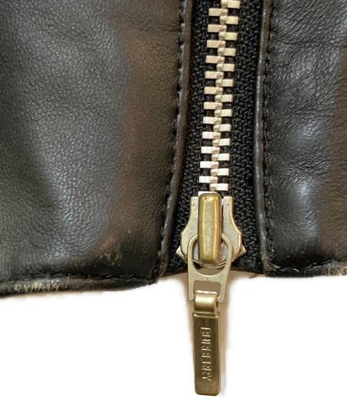 BURBERRY BLACK LABEL（バーバリーブラックレーベル）BURBERRY BLACK LABEL (バーバリーブラックレーベル) ラムレザーシングルライダースジャケット　BMP01-116-09 ブラック サイズ:Mの古着・服飾アイテム