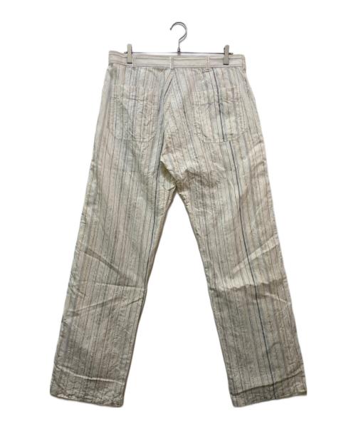 COMME des GARCONS HOMME（コムデギャルソン オム）COMME des GARCONS HOMME (コムデギャルソン オム) 90's リネンコットンストライプパンツ ホワイト サイズ:Mの古着・服飾アイテム