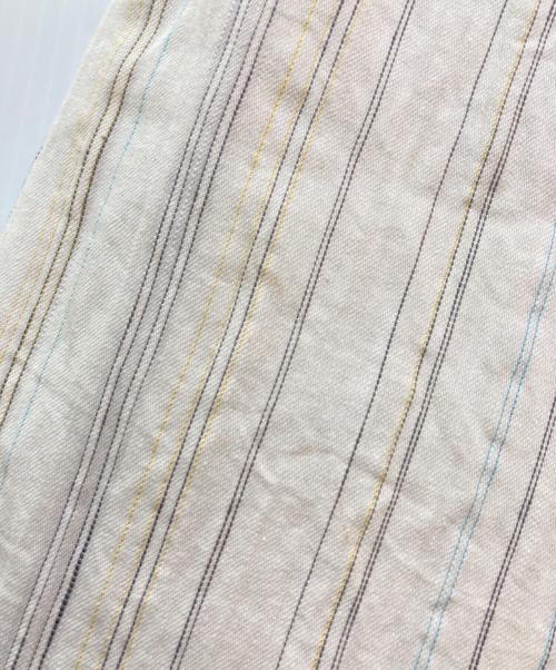 COMME des GARCONS HOMME（コムデギャルソン オム）COMME des GARCONS HOMME (コムデギャルソン オム) 90's リネンコットンストライプパンツ ホワイト サイズ:Mの古着・服飾アイテム