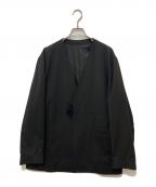 product almostblackプロダクトオールモストブラック）の古着「ノーカラージャケット」｜ブラック