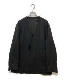 product almostblack（プロダクトオールモストブラック）の古着「ノーカラージャケット」｜ブラック