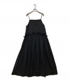 JOURNAL STANDARDジャーナルスタンダード）の古着「ウエストフリルキャミソールワンピース　24-040-400-7031-2-0」｜ブラック