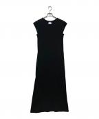 H BEAUTY&YOUTHエイチ ビューティー&ユース）の古着「COTTON RIB LONG DRESS　1626-222-4023」｜ブラック