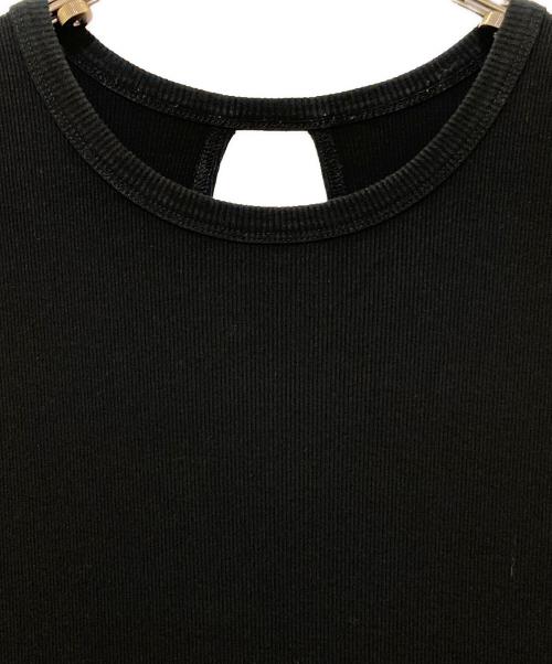 H BEAUTY&YOUTH（エイチ ビューティー&ユース）H BEAUTY&YOUTH (エイチ ビューティー&ユース) COTTON RIB LONG DRESS　1626-222-4023 ブラック サイズ:不明(実寸をご参照下さい)の古着・服飾アイテム