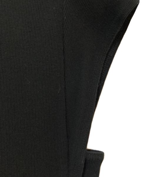 H BEAUTY&YOUTH（エイチ ビューティー&ユース）H BEAUTY&YOUTH (エイチ ビューティー&ユース) COTTON RIB LONG DRESS　1626-222-4023 ブラック サイズ:不明(実寸をご参照下さい)の古着・服飾アイテム