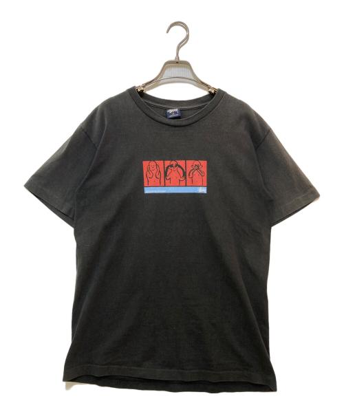 stussy（ステューシー）stussy (ステューシー) プリントTシャツ ブラック サイズ:Ｍの古着・服飾アイテム