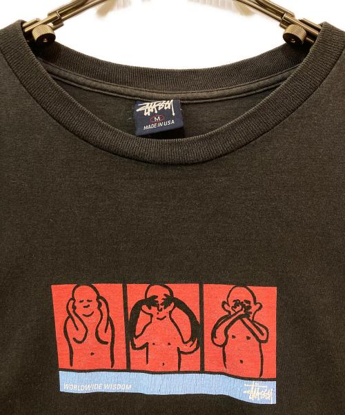 stussy（ステューシー）stussy (ステューシー) プリントTシャツ ブラック サイズ:Ｍの古着・服飾アイテム