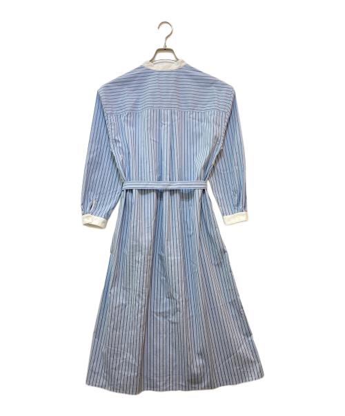 LACOSTE（ラコステ）LACOSTE (ラコステ) バンドカラーシャツドレス　EF005J ブルー サイズ:34の古着・服飾アイテム