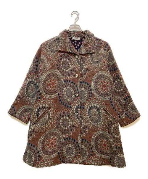 missoni（ミッソーニ）missoni (ミッソーニ) ジャガードコート ブラウン サイズ:42の古着・服飾アイテム