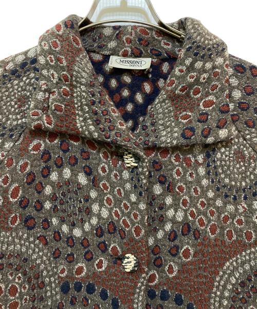 missoni（ミッソーニ）missoni (ミッソーニ) ジャガードコート ブラウン サイズ:42の古着・服飾アイテム