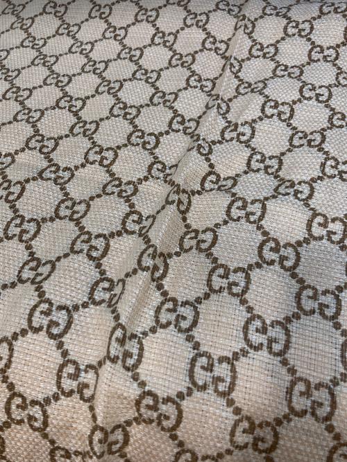 GUCCI（グッチ）GUCCI (グッチ) GGリネンウールシルクストール ベージュの古着・服飾アイテム