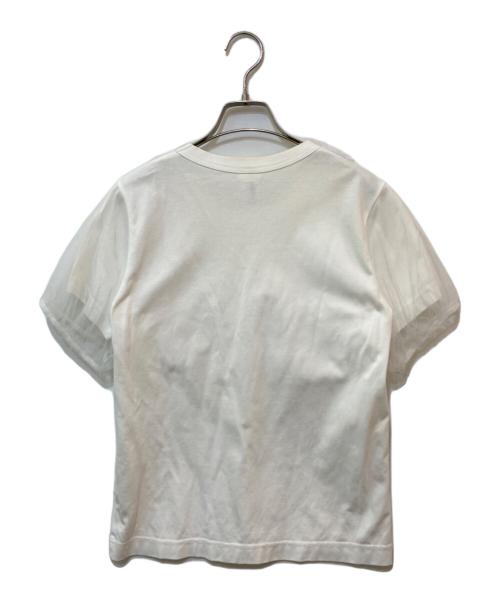 noir kei ninomiya（ノワール ケイ ニノミヤ）noir kei ninomiya (ノワール ケイ ニノミヤ) フリルドッキングTシャツ ホワイト サイズ:Sの古着・服飾アイテム