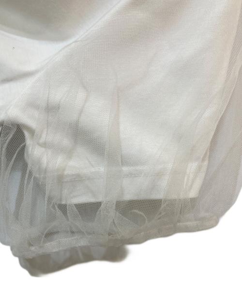 noir kei ninomiya（ノワール ケイ ニノミヤ）noir kei ninomiya (ノワール ケイ ニノミヤ) フリルドッキングTシャツ ホワイト サイズ:Sの古着・服飾アイテム