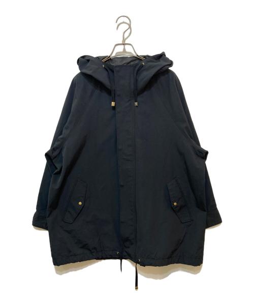 FRAMeWORK（フレームワーク）FRAMeWORK (フレームワーク) C/PEフードミドルブルゾン ネイビー サイズ:38の古着・服飾アイテム