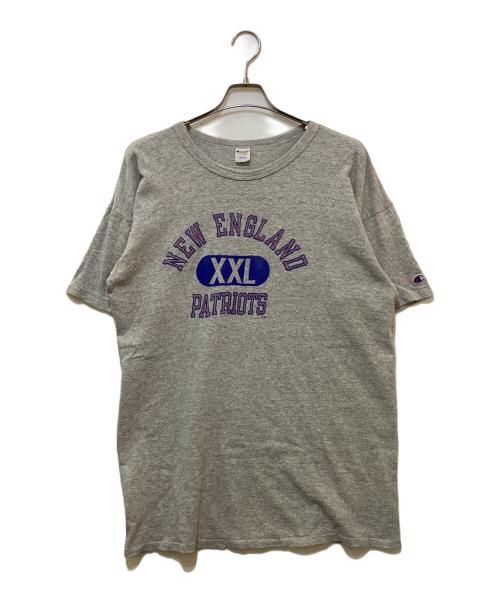 Champion（チャンピオン）Champion (チャンピオン) 80's 染み込み3段 カレッジプリントTシャツ グレー サイズ:XLの古着・服飾アイテム