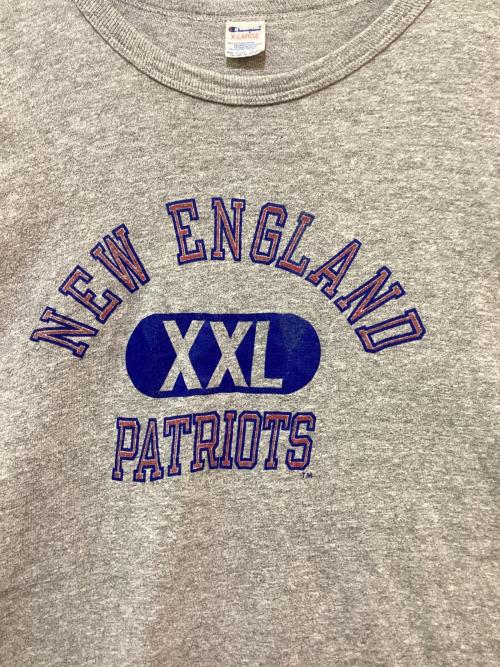 Champion（チャンピオン）Champion (チャンピオン) 80's 染み込み3段 カレッジプリントTシャツ グレー サイズ:XLの古着・服飾アイテム