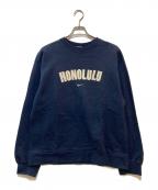 NIKEナイキ）の古着「90's HONOLULU アーチロゴスウェット」｜ネイビー