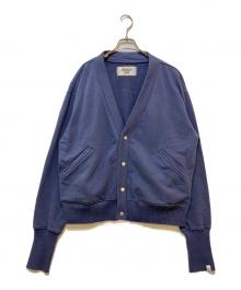 Perfect ribs（パーフェクトリブス）の古着「Basic Sweat Cardigan」｜ネイビー