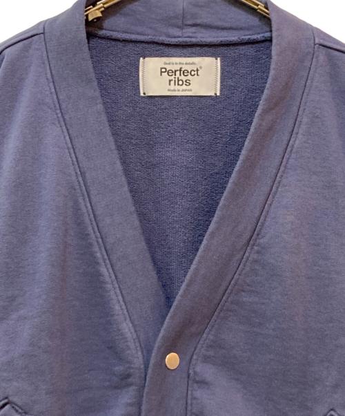 Perfect ribs（パーフェクトリブス）Perfect ribs (パーフェクトリブス) Basic Sweat Cardigan ネイビー サイズ:Lの古着・服飾アイテム