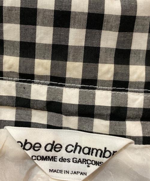 ROBE DE CHAMBRE COMME DES GARCONS（ローブドシャンブル コムデギャルソン）ROBE DE CHAMBRE COMME DES GARCONS (ローブドシャンブル コムデギャルソン) ギンガムチェックジャケット　RJ 100520 ブラック サイズ:不明(実寸をご参照下さい)の古着・服飾アイテム