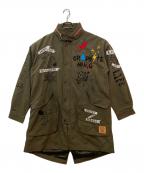 Graphiste Man Gグラフィストマンジー）の古着「刺繍コート」｜オリーブ