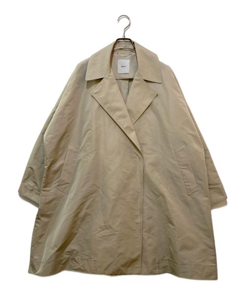 ebure（エブール）ebure (エブール) サイドスリット マイクロタフタコート　4110200019 ベージュ サイズ:36の古着・服飾アイテム