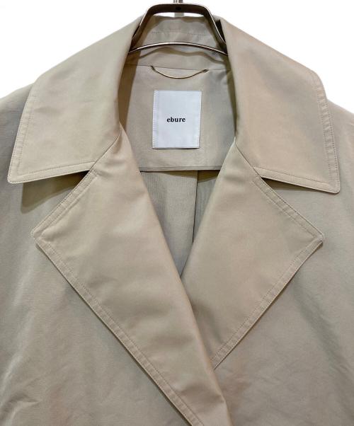 ebure（エブール）ebure (エブール) サイドスリット マイクロタフタコート　4110200019 ベージュ サイズ:36の古着・服飾アイテム