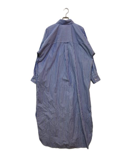 MAMENE（-）MAMENE (-) Phoebe Shirt Dress - Navy Poplin Stripe ホワイト×ブルー サイズ:1 未使用品の古着・服飾アイテム