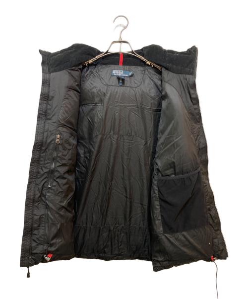 POLO RALPH LAUREN（ポロ・ラルフローレン）POLO RALPH LAUREN (ポロ・ラルフローレン) フード付ダウンベスト ブラック サイズ:XLの古着・服飾アイテム