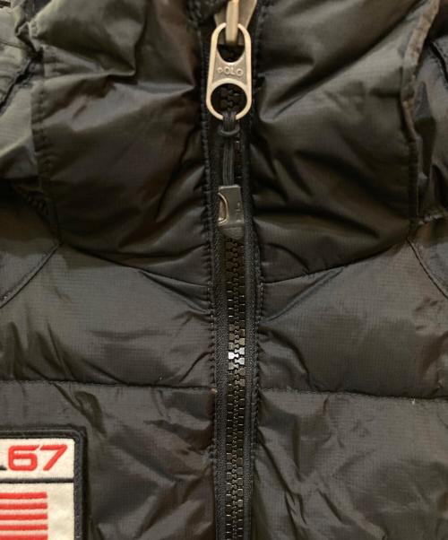 POLO RALPH LAUREN（ポロ・ラルフローレン）POLO RALPH LAUREN (ポロ・ラルフローレン) フード付ダウンベスト ブラック サイズ:XLの古着・服飾アイテム