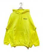 BALENCIAGAバレンシアガ）の古着「キャンペーンロゴプリントプルオーバーパーカー」｜イエロー