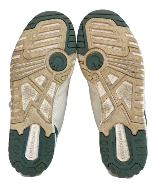 NEW BALANCE（ニューバランス）NEW BALANCE (ニューバランス) ローカットスニーカー ホワイト×グリーン サイズ:25の古着・服飾アイテム