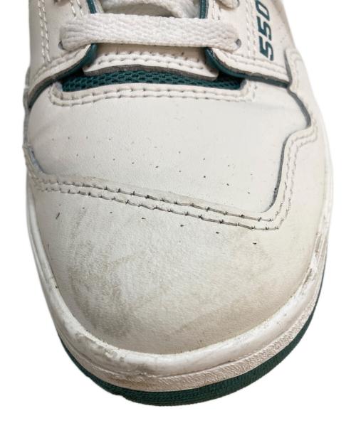 NEW BALANCE（ニューバランス）NEW BALANCE (ニューバランス) ローカットスニーカー ホワイト×グリーン サイズ:25の古着・服飾アイテム