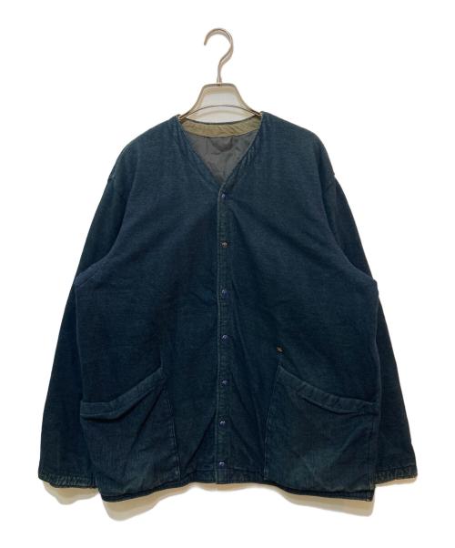 45rpm（45アールピーエム）45rpm (45アールピーエム) インディゴ染めノーカラージャケット インディゴ サイズ:5の古着・服飾アイテム