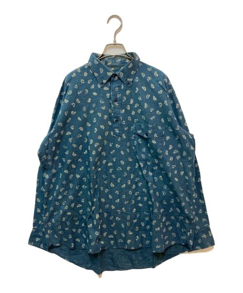 45R（フォーティファイブ・アール）45R (フォーティファイブ・アール) インディゴ染めペイズリーシャツ インディゴ サイズ:4の古着・服飾アイテム