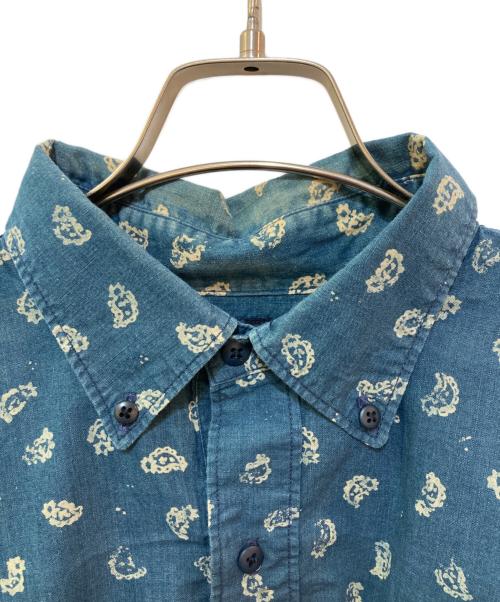 45R（フォーティファイブ・アール）45R (フォーティファイブ・アール) インディゴ染めペイズリーシャツ インディゴ サイズ:4の古着・服飾アイテム