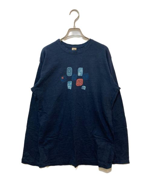 45rpm（45アールピーエム）45rpm (45アールピーエム) インディゴ染めカットソー インディゴ サイズ:4の古着・服飾アイテム