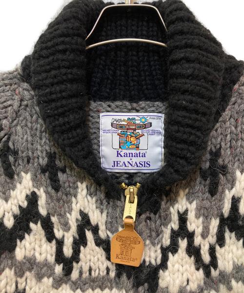 JEANASIS（ジーナシス）JEANASIS (ジーナシス) KANATA (カナタ) 別注KANATAカウチンニット ブラック サイズ:FREEの古着・服飾アイテム