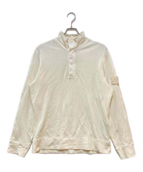 STONE ISLAND（ストーンアイランド）STONE ISLAND (ストーンアイランド) Polo Sweatshirt　8015655F3 アイボリー サイズ:Mの古着・服飾アイテム